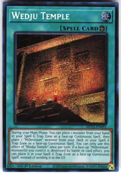 Wedju Temple MP25-EN091 Yugioh TCG Prismatic Secret Rare NM - Image 1