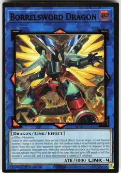 Borrelsword Dragon (Alternate Art) MAGO-EN039 Yugioh TCG Premium Gold Rare NM - Image 1