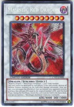 Majestic Red Dragon CT07-EN001 Yugioh TCG Secret Rare NM - Image 1