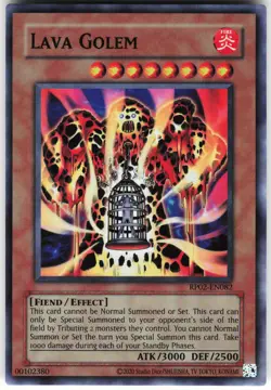 Lava Golem RP02-EN082 Yugioh TCG Super Rare NM - Image 1
