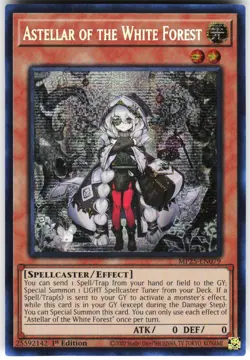 Astellar of the White Forest MP25-EN079 Yugioh TCG Prismatic Secret Rare NM - Image 1