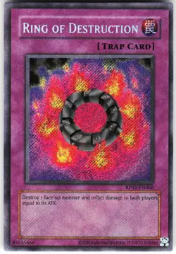 Ring of Destruction RP02-EN066 Yugioh TCG Secret Rare LP - Image 1