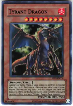 Tyrant Dragon RP02-EN056 Yugioh TCG Super Rare NM - Image 1