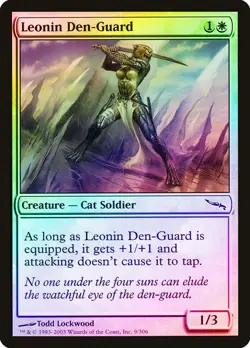 Leonin Den-Guard FOIL Mirrodin PLD White Common MAGIC GATHERING CARD ABUGames - Image 1