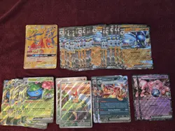 Pokemon Jumbo Cards Victini 208 Charzard 054/091 + SM247 Venusaur 001/142 Stamp - Image 1