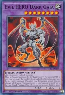Yugioh - Evil HERO Dark Gaia - 1st Edition NM - Free Holographic Card - Image 1