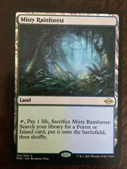 MTG Misty Rainforest Modern Horizons 2 Magic the Gathering Card NM - Image 1
