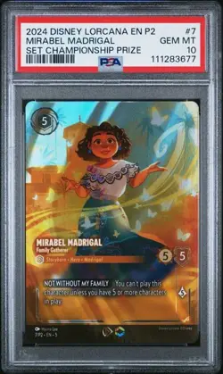 Mirabel Madrigal Set Championship Prize EN 7/P2 Holo Lorcana Card B27 PSA 10 - Image 1