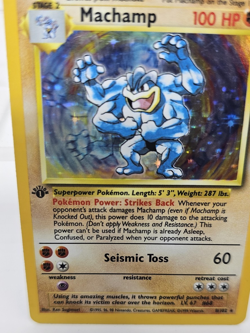 1999 Pokemon TCG Machamp Base Set Holo Rare Card 8/102 1st Edition - Image 3