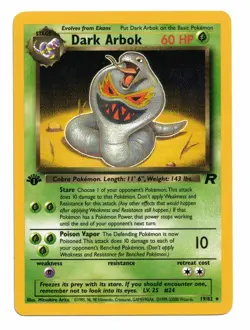 Pokemon Card: Dark Arbok 19/82 1st Edition Team Rocket Set Rare! PL - Image 1