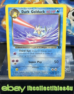Pokemon Card TCG Dark Golduck Team Rocket 37/82 Regular Unlimited Uncommon NM - Image 1