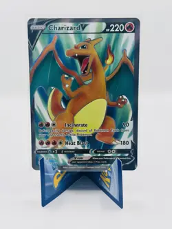 Pokemon Card Charizard V (Full Art) 153/172 Swsh09: Brilliant Stars Holo NM - Image 3