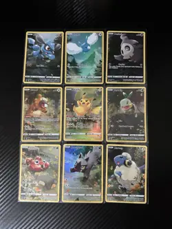 Crown Zenith Galarian Gallery 9 Card Set - GG26-GG34 Pikachu GG30 -NM TOPLOADER - Image 1