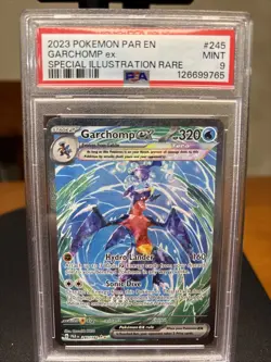 Garchomp EX 245/182 SV Paradox Rift Sir Secret Illustration Rare Card PSA 9 - Image 1