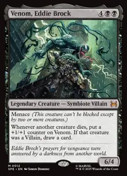 Venom, Eddie Brock + BONUS | Marvel's Spider-Man: Eternal | Magic MTG | Black - Image 4