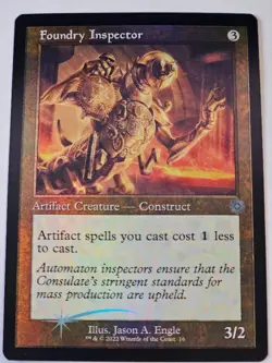 MTG - Foundry Inspector FOIL RETRO FRAME - Brother's War Artifacts - Image 1