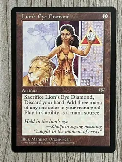 Magic the Gathering MTG Lion's Eye Diamond (#2) Mirage RARE Near Mint - Image 1