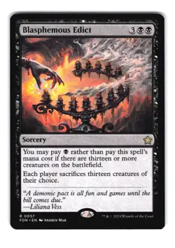 Blasphemous Edict R Foundations 57 NM MTG Magic - Image 1