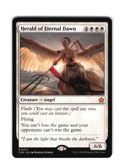 Herald of Eternal Dawn M Foundations 17 NM MTG Magic - Image 1