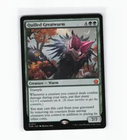 Quilled Greatwurm M Foundations 111 NM MTG Magic - Image 1