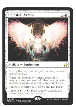 Celestial Armor FOIL R Foundations 5 NM MTG Magic - Image 1