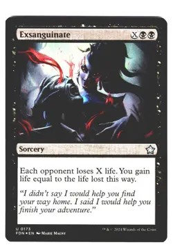 Exsanguinate FOIL U Foundations 173 NM MTG Magic - Image 1