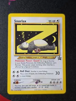 Snorlax Z Black Star Promo #49 Basic Pokemon Card TCG WOTC League NM - Image 1