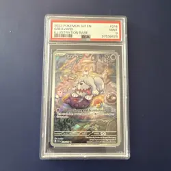 2023 POKEMON SCARLET & VIOLET GREAVARD 214/198 ILLUSTRATION RARE PSA MINT 9 - Image 1