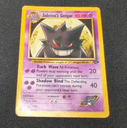 Pokemon TCG Sabrina's Gengar Gym Challenge 29/132 Non-Holo Rare HEAVY PLAYED - Image 3