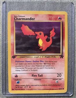 Charmander 50/82 1ST EDITION Team Rocket Vintage Pokemon TCG - Image 1
