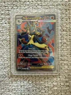 Pokemon TCG Mega Lucario EX 160/132 Ultra Rare Holo NM Mega Evolutions Full Art - Image 1