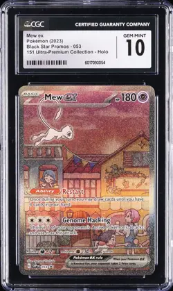 2023 POKEMON BLACK STAR PROMOS 151 ULTRA-PREM COLL HOLO MEW EX CGC 10 GEM MINT - Image 1