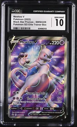 2022 Pokemon GO Mewtwo V ETB BSP Promo #SWSH229 CGC 10 - Image 1