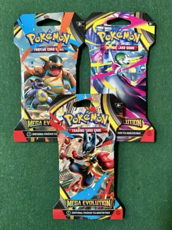3x Pokemon Mega Evolution - Sleeved Booster Pack -Lucario/Gardevoir/Kangaskhan - Image 1