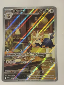 Pokemon TCG Herdier 155/086 White Flare Illustration Rare *Near Mint* - Image 1