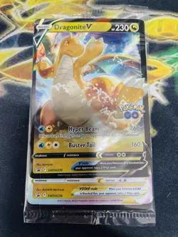 SEALED Dragonite V SWSH235 & VSTAR SWSH236 Pokemon GO Holo Black Star Promo - Image 3