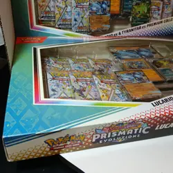 Pokemon Prismatic Evolutions Lucario Ex Tyranitar Ex Premium Collection Lot of 2 - Image 2