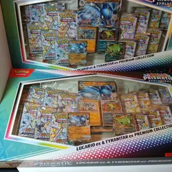 Pokemon Prismatic Evolutions Lucario Ex Tyranitar Ex Premium Collection Lot of 2 - Image 3
