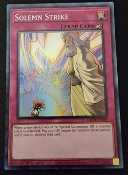 Yu-Gi-Oh! - Solemn Strike - GRCR-EN059 - Collector's Rare - 1st Ed - NEW - Image 1