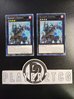 Yugioh | 2x Raider's Knight MP21-EN190 Rare 1st Edition | Near Mint - Image 1