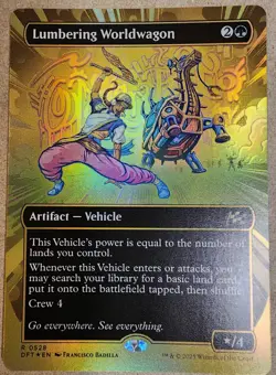 Lumbering Worldwagon - #528 (Borderless) (First-Place Foil) - Aetherdrift - Mtg - Image 1