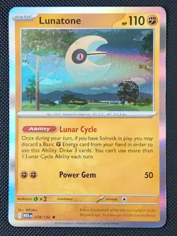 4x Lunatone Rare 074/132 Holo Mega Evolution Pokemon NM Card Playset MEG EN X4 - Image 2