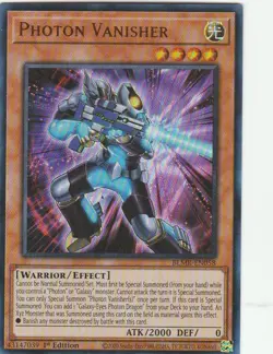YUGIOH HOLO CARD 1 X PHOTON VANISHER BLMR EN058 1ST EDITION - Image 1