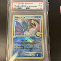 Pokemon Card Reverse Crosshatch Holo Milotic C 35/147 PSA 9 MINT League Promo - Image 1