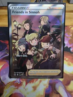 Pokemon TCG Crown Zenith Trainer Friends in Sinnoh Holo Ultra Rare Card 149/159 - Image 1