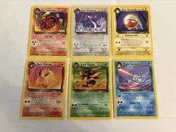 NM-NP Pokemon TCG Team Rocket Unlimited Complete Uncommon & Common 48 Card Set - Image 1