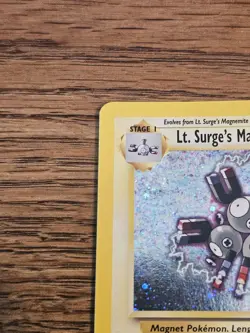 Pokemon Lt. Surge’s Magneton 8/132 Gym Heroes Holo Rare Pokemon LP Vintage Card - Image 3