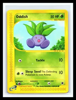 💥 Oddish Pokemon 2002 TCG Expedition Base Set 122/165 Vintage Card - Image 1