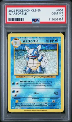 2023 POKEMON CLB TRADING CARD GAME CLASSIC #002 WARTORTLE PSA 10 - Image 1