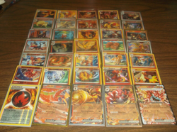 POKEMON 35 CARD FIRE ENERGY TYPE CHARACTER LOT INCLUDES 1 EX OR GX OR 'V' CARD - Image 1